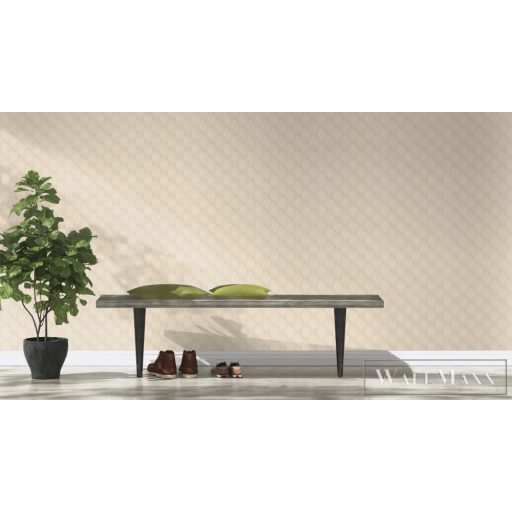 Rasch Tropical House 687927 krémszínű Térhatású bambusz mintás tapéta