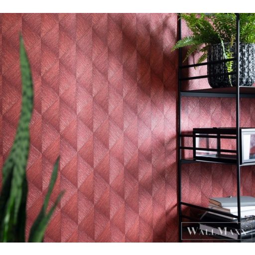 Rasch Tropical House 687965 piros Térhatású bambusz mintás tapéta