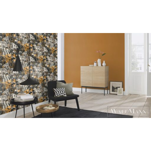 RASCH Rhapsody 688054 karamell Egyszínű Elegáns vlies tapéta