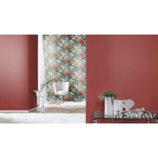 RASCH Rhapsody 688061 piros Egyszínű Elegáns vlies tapéta