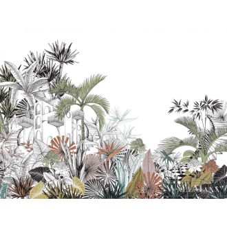   Rasch Tropical House 688146 bézs Grafikai trópusi mintás digitális panel