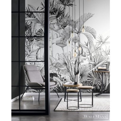 Rasch Tropical House 688153 zöld Grafikai trópusi mintás digitális panel