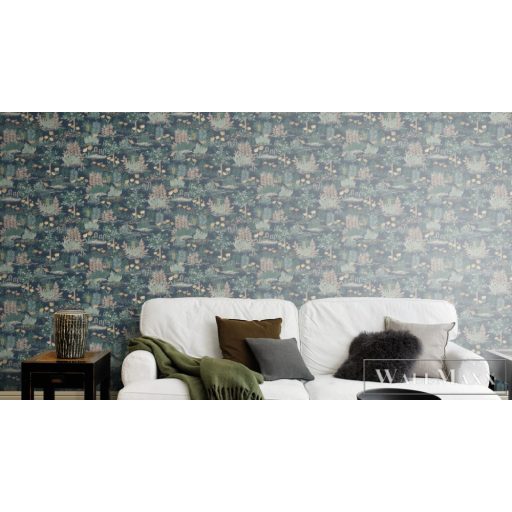 RASCH Rhapsody 690903 zöld álomkert mintás Egzotikus tapéta