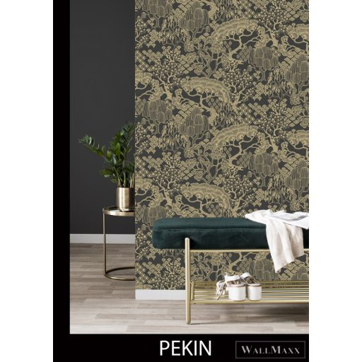 RASCH Rhapsody 691115 grafit álomkert mintás Egzotikus tapéta