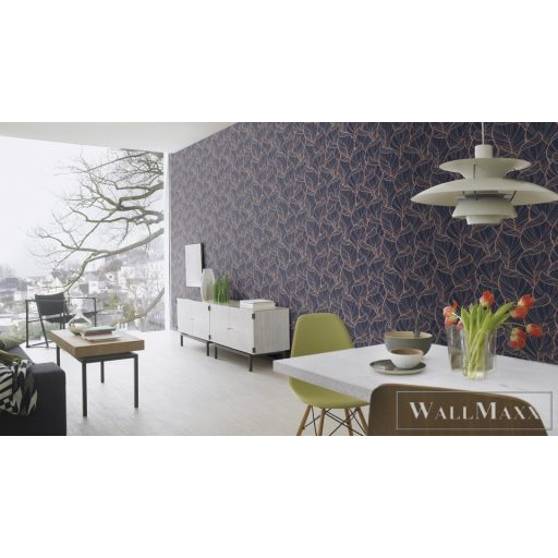 RASCH Rhapsody 691801 barna levél mintás Egzotikus tapéta