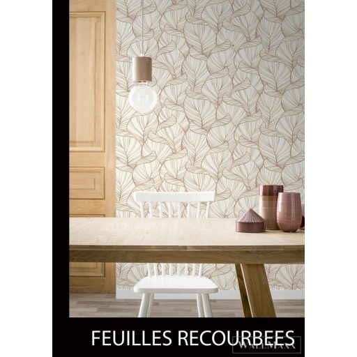 RASCH Rhapsody 691818 narancssárga levél mintás Egzotikus tapéta