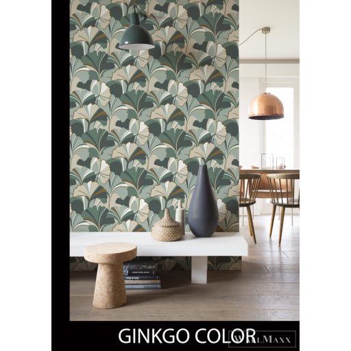 RASCH Rhapsody 692006 zöld levél mintás Egzotikus tapéta