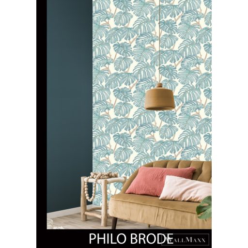 RASCH Rhapsody 692112 krémfehér filodendron mintás Egzotikus tapéta