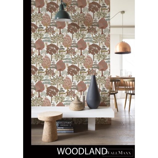 RASCH Rhapsody 692518 piros levél mintás Egzotikus tapéta