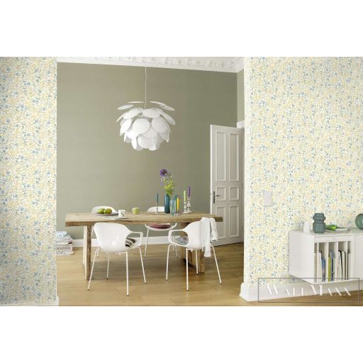 RASCH Country-Charme 692709 zöld szövet mintás modern tapéta