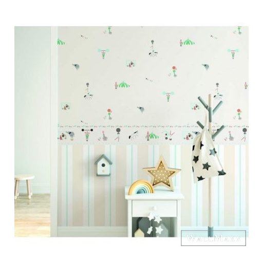 ICH Noa 7000-2 bézs Cirkusz mintás Gyerek vlies tapéta