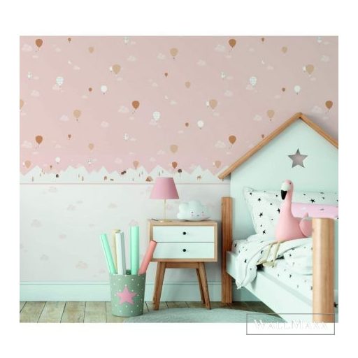 ICH Noa 7001-3 bézs Léghajó mintás Gyerek vlies tapéta