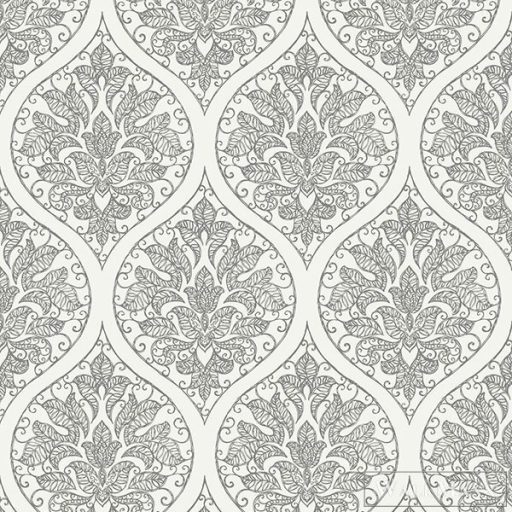 GALERIE Emporium 7002 fehér levél mintás Barokk tapéta