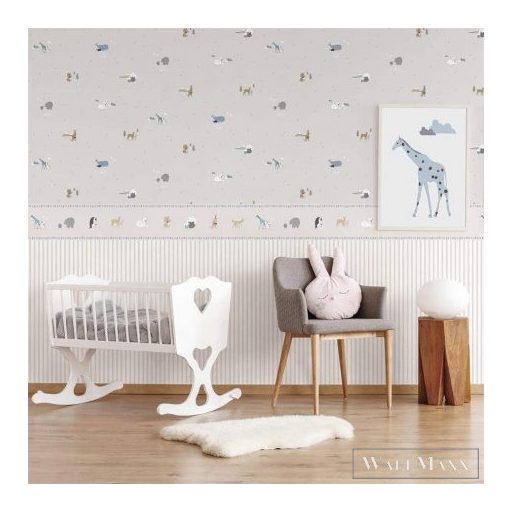 ICH Noa 7004-2 törtfehér Állatos Gyerek vlies tapéta