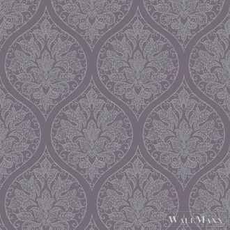 GALERIE Emporium 7008 lila levél mintás Barokk tapéta