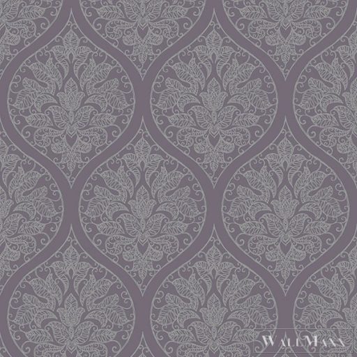 GALERIE Emporium 7008 lila levél mintás Barokk tapéta