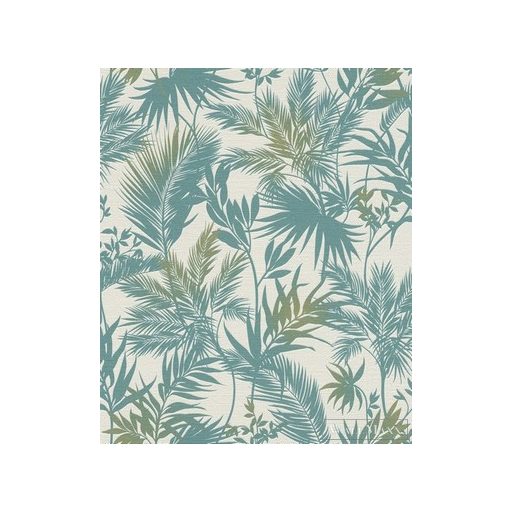 Rasch Kalahari 2023 704112 türkiz Grafikus levél mintás tapéta 1darab