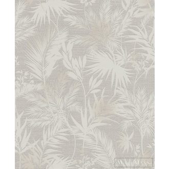   Rasch Kalahari 2023 704129 törtfehér Grafikus levél mintás tapéta