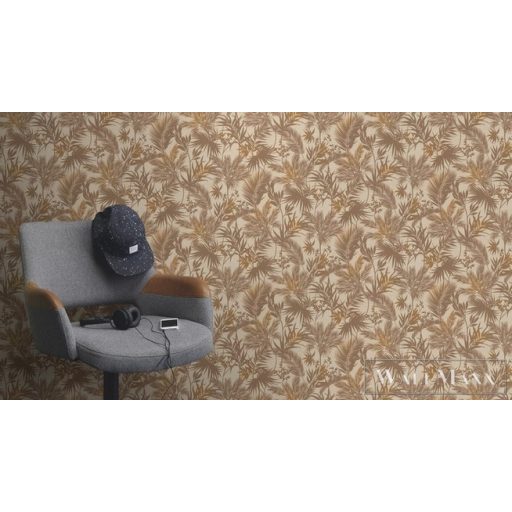 Rasch Kalahari 2023 704136 arany Grafikus levél mintás tapéta