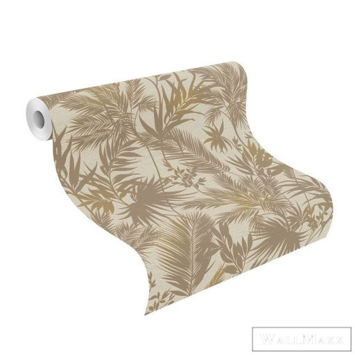 Rasch Kalahari 2023 704136 arany Grafikus levél mintás tapéta