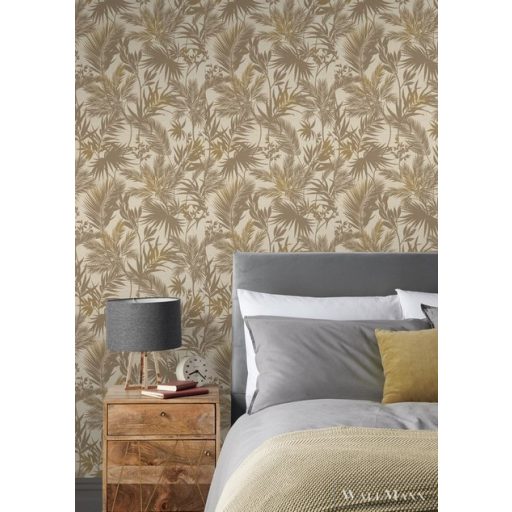 Rasch Kalahari 2023 704136 arany Grafikus levél mintás tapéta