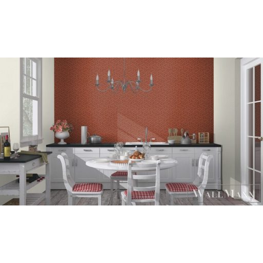 Rasch Kalahari 2023 704655 piros, fekete Tér-hatású 3D-mintás Design vlies tapéta