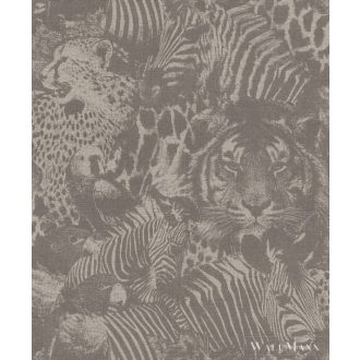   Rasch Kalahari 2023 704730 törtfehér Design tigris,gepárd,zebra,koala mintás tapéta