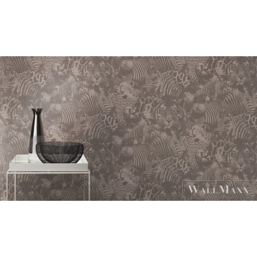 Rasch Kalahari 2023 704730 törtfehér Design tigris,gepárd,zebra,koala mintás tapéta