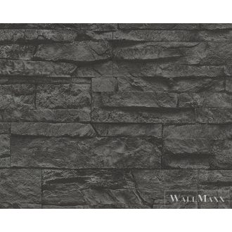   AS CREATION Black is Beautiful 70712-3 sötét, szürke 3D-tér-hatású-Tégla-mintás Modern vlies tapéta