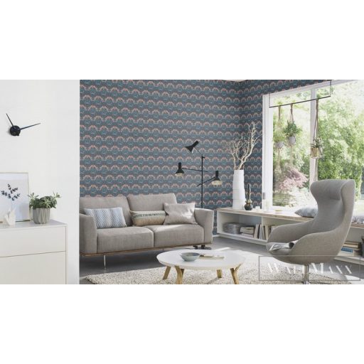 Rasch Sofia 710021 Elegáns kék,zöld virág mintás tapéta