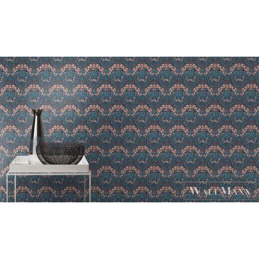 Rasch Sofia 710021 Elegáns kék,zöld virág mintás tapéta