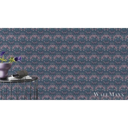 Rasch Sofia 710038 Elegáns kék,piros virág mintás tapéta