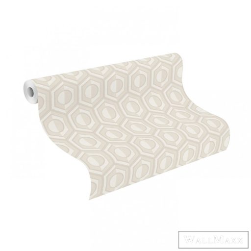 Rasch Sofia 710120 szürke, krémfehér Tér-hatású 3D-mintás Retro vlies tapéta