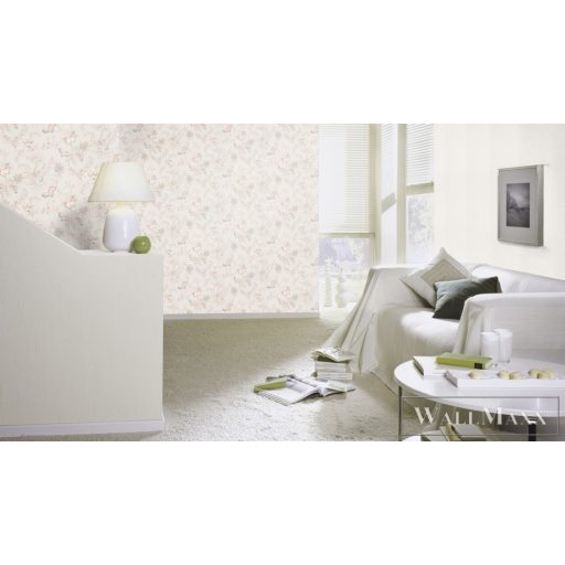 Rasch Sofia 710465 krémfehér Textil mintás Uni vlies tapéta