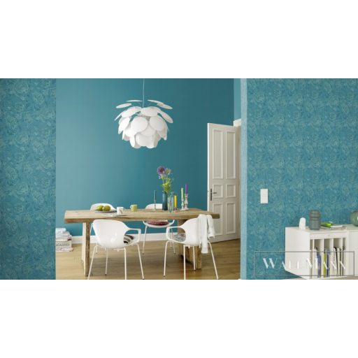 Rasch Sofia 710748 Grafikus kék levél mintás tapéta