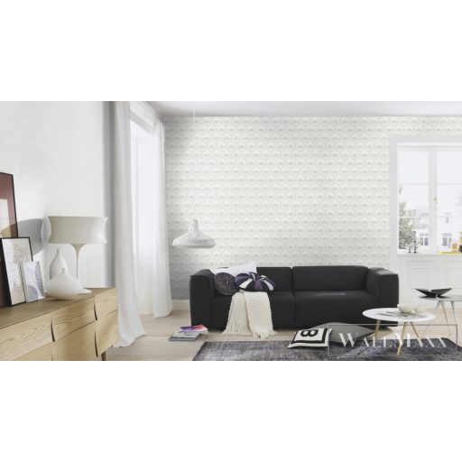 Rasch Sofia 710786 Grafikus zöld levél mintás tapéta