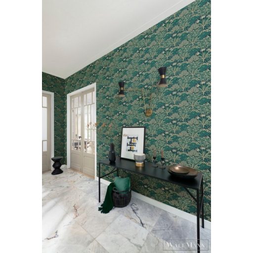 Rasch Sofia 711325 Grafikus rózsaszín,zöld pálma mintás tapéta