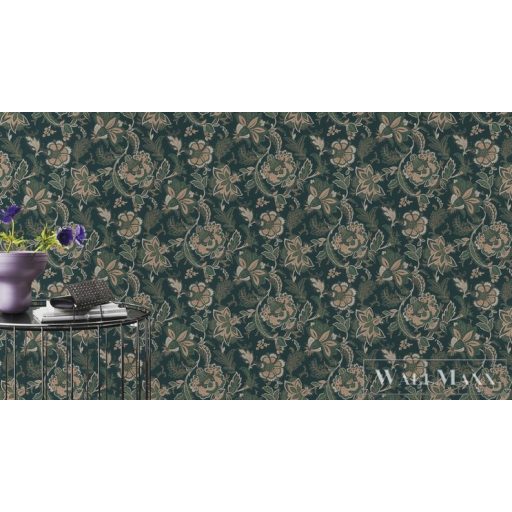 Rasch Sofia 711424 Grafikus rózsaszín,zöld virág mintás tapéta