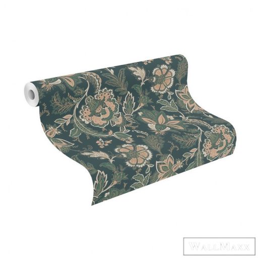 Rasch Sofia 711424 Grafikus rózsaszín,zöld virág mintás tapéta