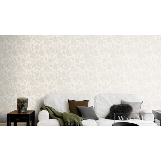 Rasch Sofia 711448 Grafikus krémfehér virág mintás tapéta