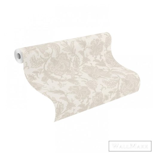 Rasch Sofia 711448 Grafikus krémfehér virág mintás tapéta