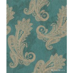   RASCH Indian Style 746457 kékes-zöld paisley mintás Elegáns tapéta