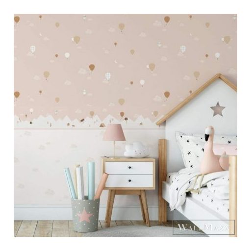 ICH Noa 7501-3 pink Léghajó mintás Gyerek vlies bordűr