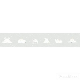   ICH Noa 7503-1 mentazöld Jegesmedve mintás Gyerek vlies bordűr