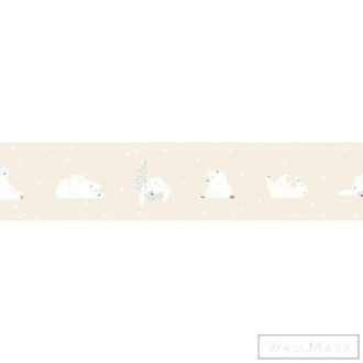 ICH Noa 7503-2 bézs Jegesmedve mintás Gyerek vlies bordűr