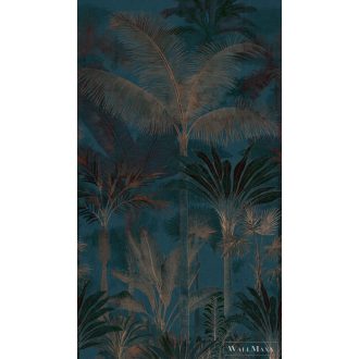   AS CREATION Cuba 2 76190-6 kék leveles modern-elegáns digitális panel