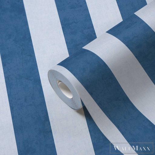 AS CREATION Lilly & Luis 77078-5 kék Csíkos Klasszikus tapéta