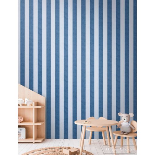 AS CREATION Lilly & Luis 77078-5 kék Csíkos Klasszikus tapéta