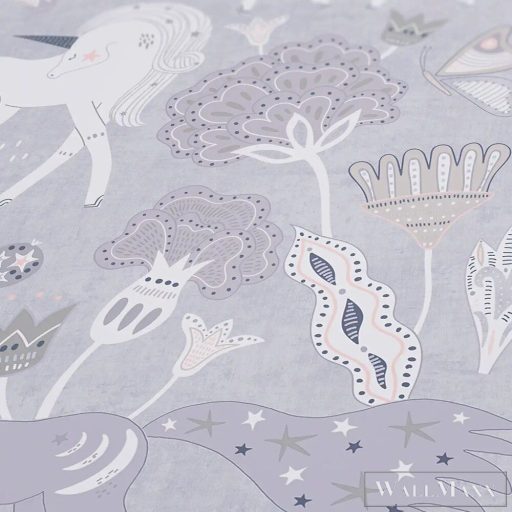 AS CREATION Lilly & Luis 77138-1 ezüstös Egyszarvú Gyerek tapéta