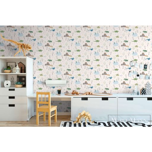 AS CREATION Lilly & Luis 77140-1 kék Dinó Gyerek tapéta